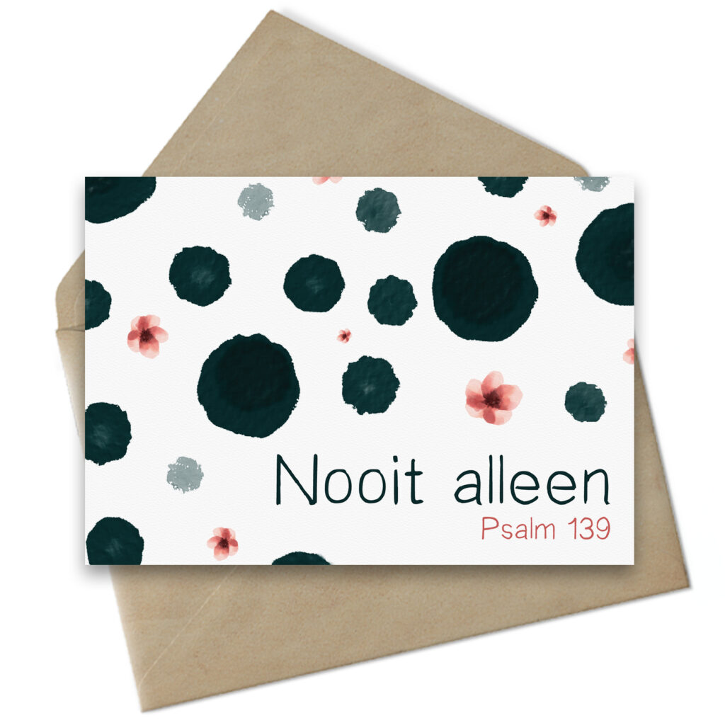 Nooit alleen wenskaart creanna handmade